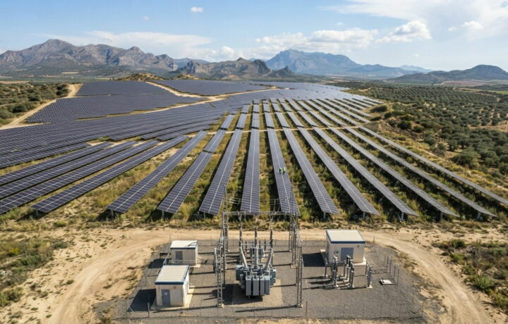 Planta fotovoltaica sobre seguidores