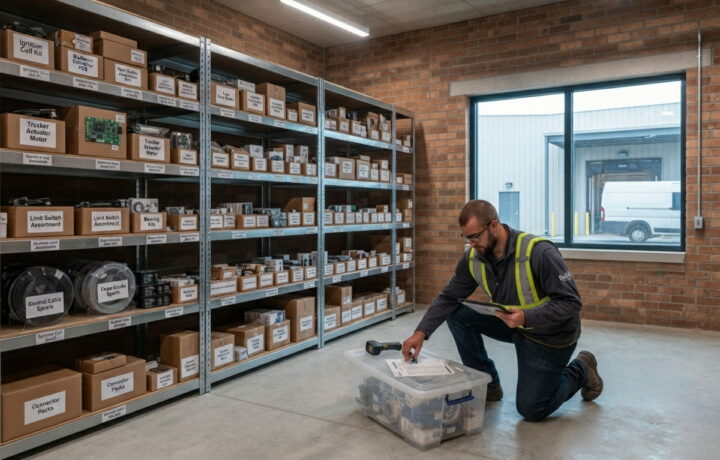 Almacén de repuestos para seguidores solares e instalaciones renovables